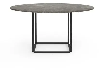 New Works Florence Spisebord Ø145 Gris Du Marais Marmor m. Sort Stel